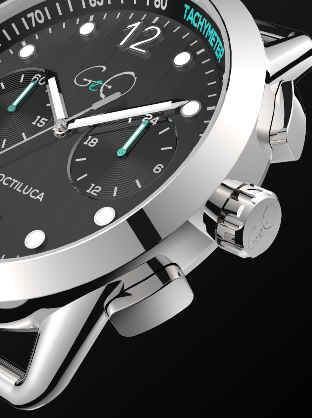 Geo Noctiluca Chronograph -Blacksand Dial