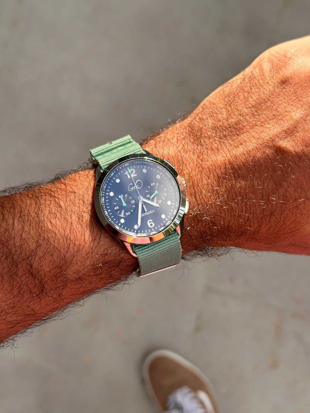 Geo Noctiluca Chronograph -Blacksand Dial